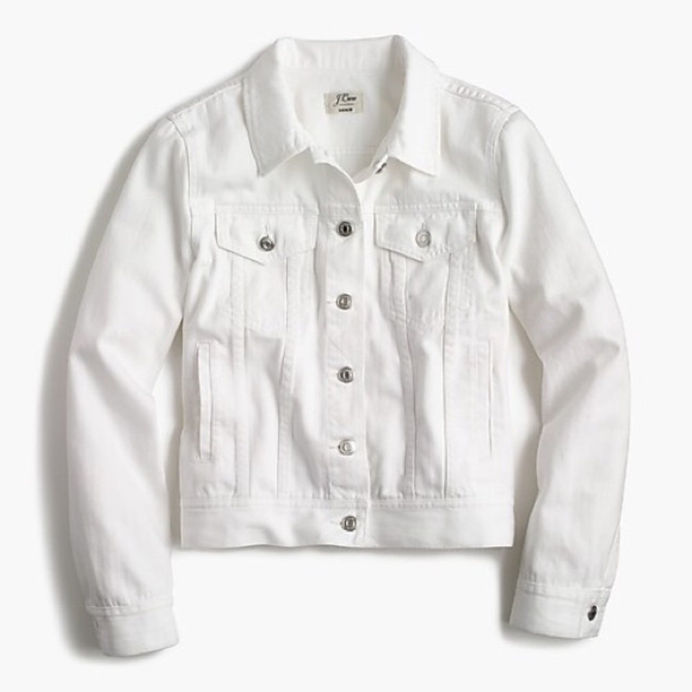 Jcrew white denim jacket